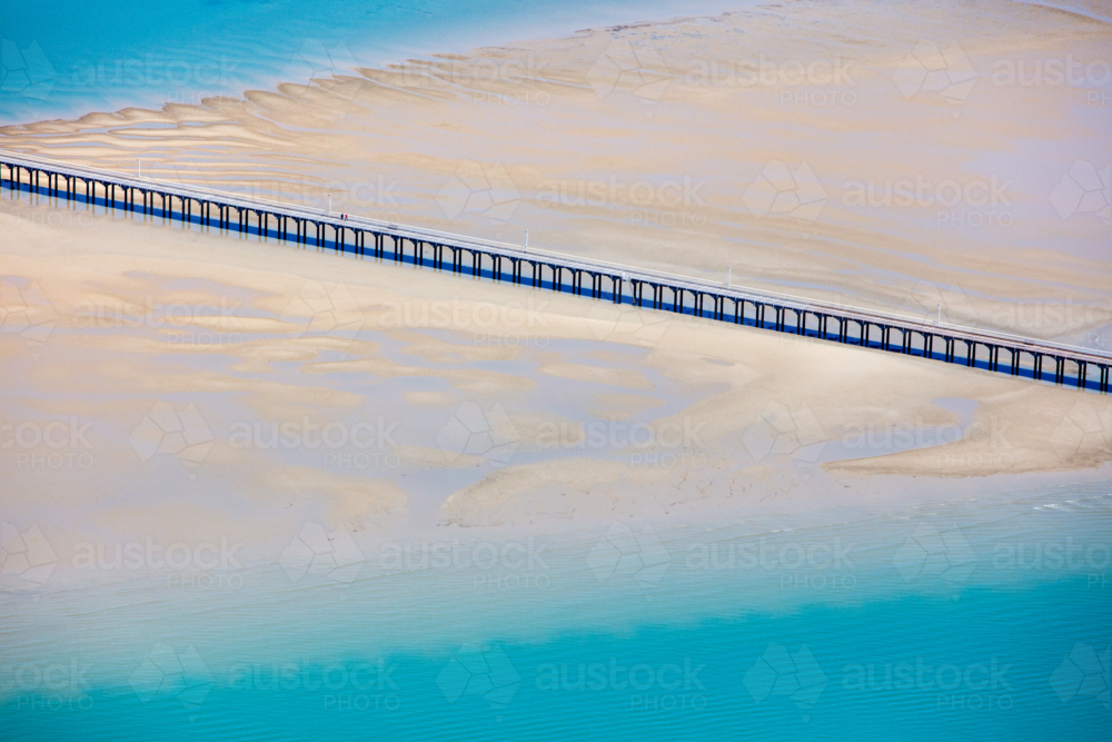 Aerial view of Urungan Pier - Australian Stock Image