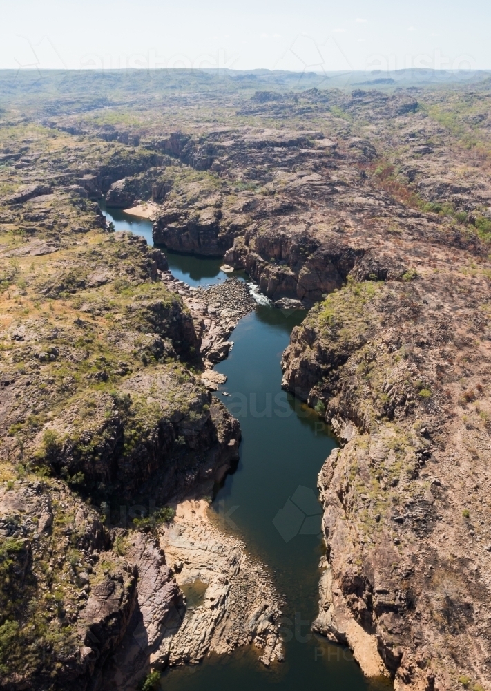 Aerial view over Nitmiluk (Katherine) Gorge - Australian Stock Image