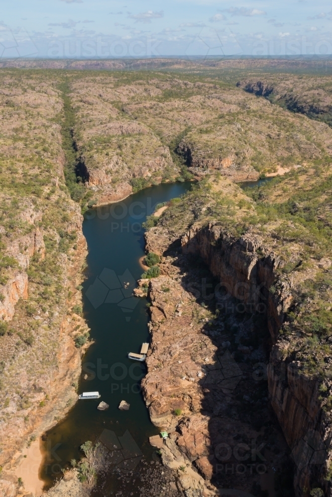 Aerial view over Nitmiluk (Katherine) Gorge - Australian Stock Image