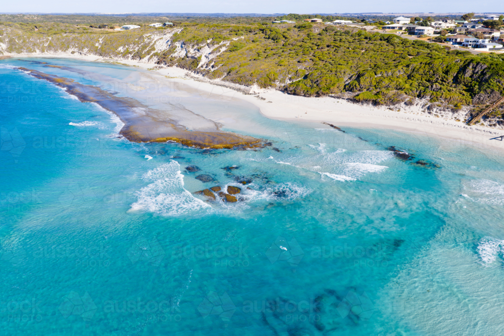 Aerial view over West Beach in Esperance Western Australia - Australian Stock Image