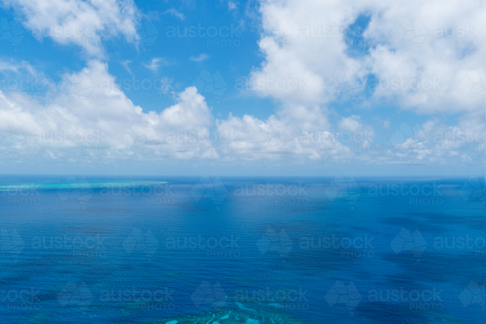 Aerial Views Over The Great Barrier Reef Queensland - Australian Stock Image