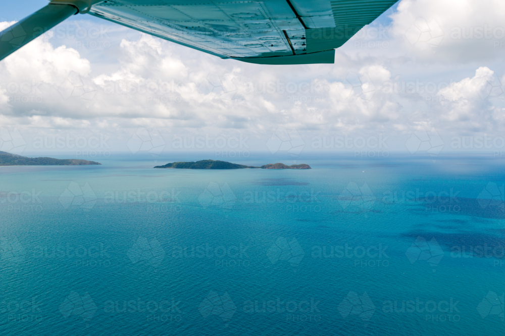 Aerial Views Over The Great Barrier Reef Queensland - Australian Stock Image
