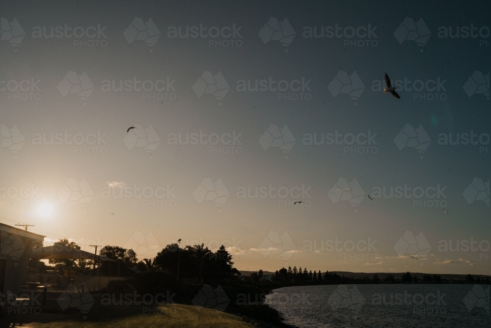 Afternoon sun at Tumby Bay - Australian Stock Image