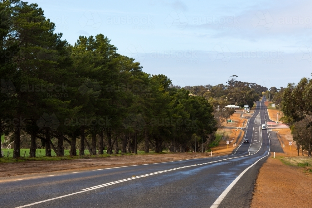Image of Albany Highway at Arthur River with two vehicles in distance