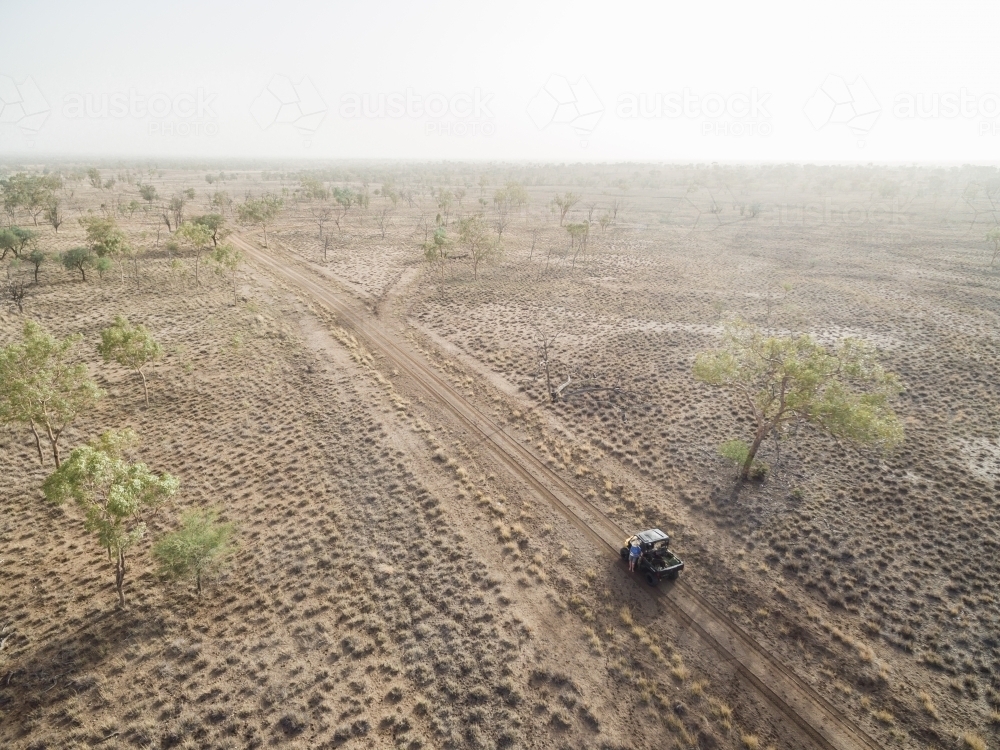 All terrain vehicle on road - Australian Stock Image