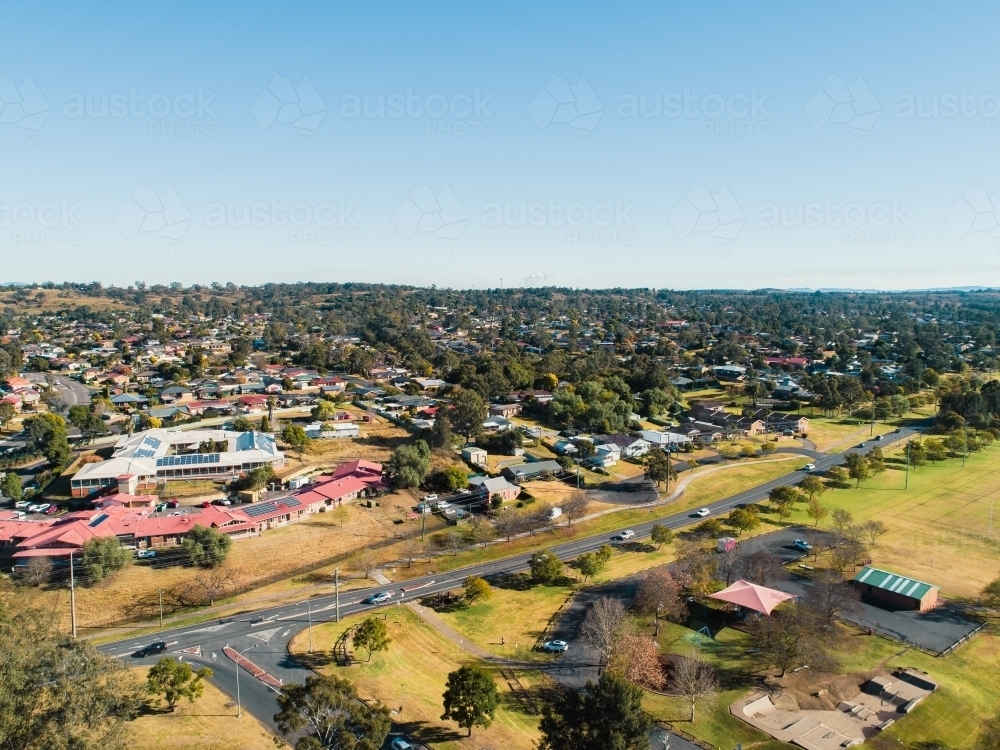 Allan bull Park and recreational area in Singleton - Australian Stock Image