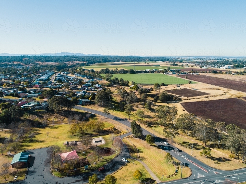 Allan Bull Reserve playground and skate park in Singleton - Australian Stock Image