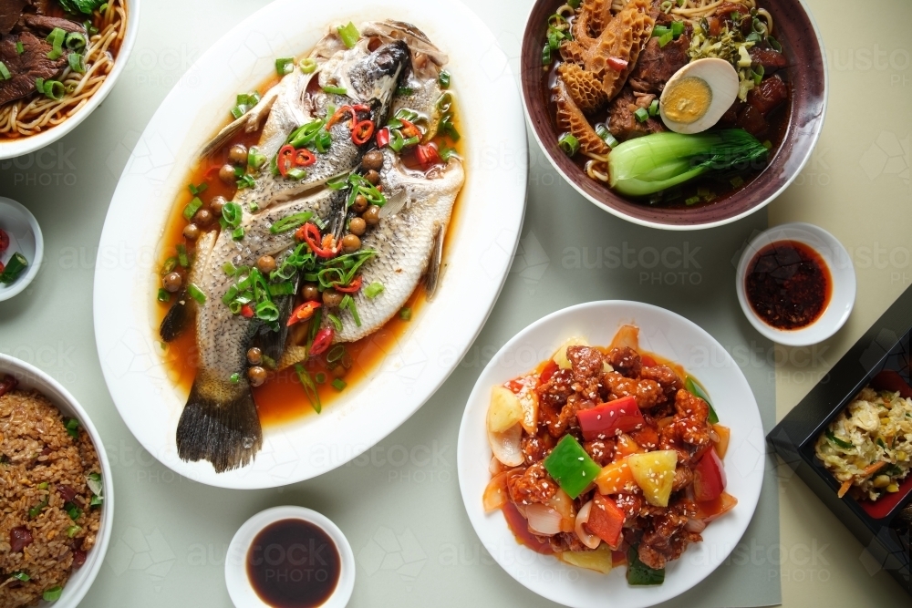An array of Asian cuisine - Australian Stock Image
