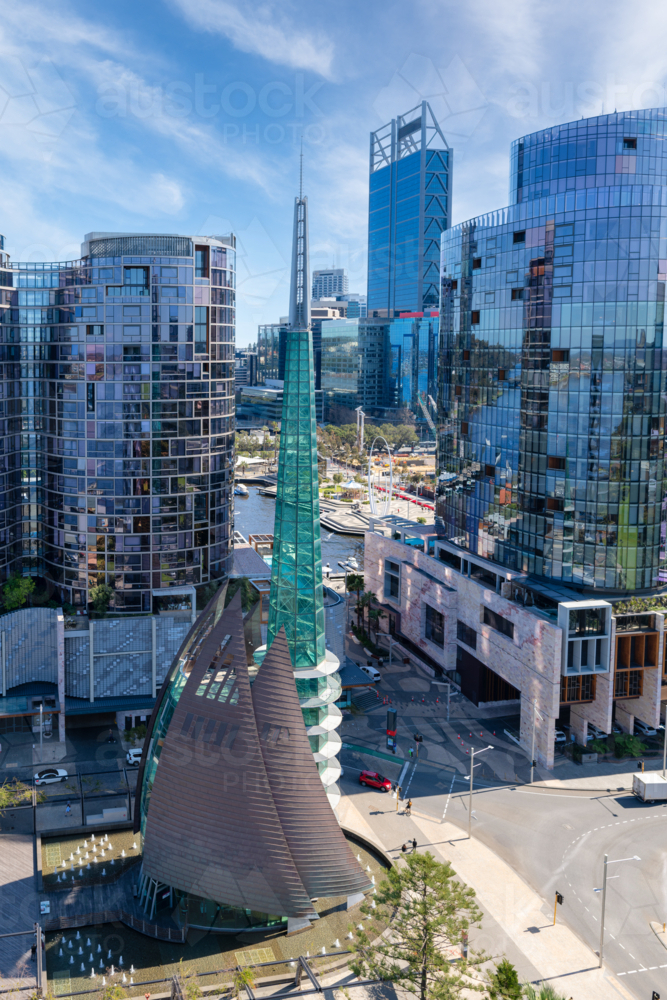 An Elevated View Of The Bell Tower In Perth City - Australian Stock Image
