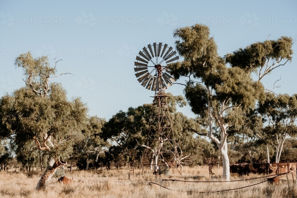 An old farm windmill - Australian Stock Image