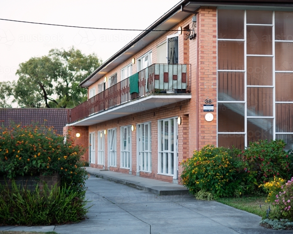 An old inner suburban apartment block - Australian Stock Image