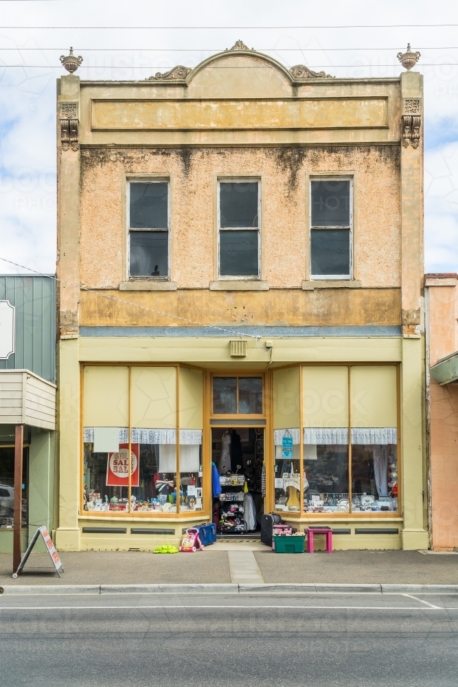 An old style variety store in an historic two story building - Australian Stock Image