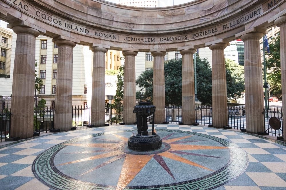 anzac memorial flame and shrine of remembrance - Australian Stock Image