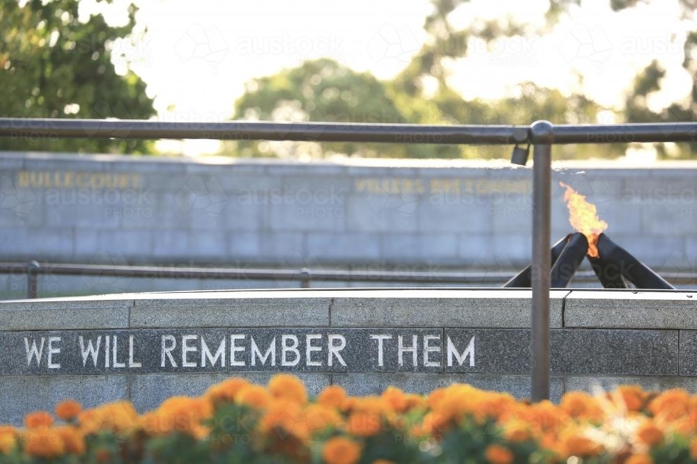 Anzac Memorial Flame - Australian Stock Image
