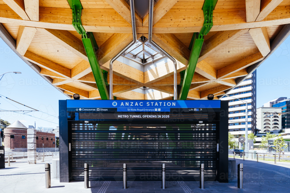 ANZAC Station as part of the Metro Tunnel project - Australian Stock Image