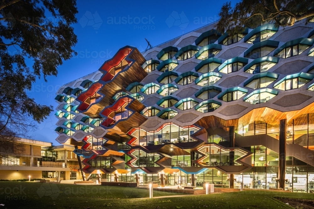 Architectural building at Dusk - Australian Stock Image