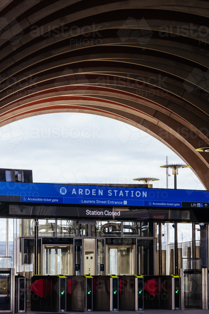 Arden Station built as part of the Metro Tunnel project - Australian Stock Image