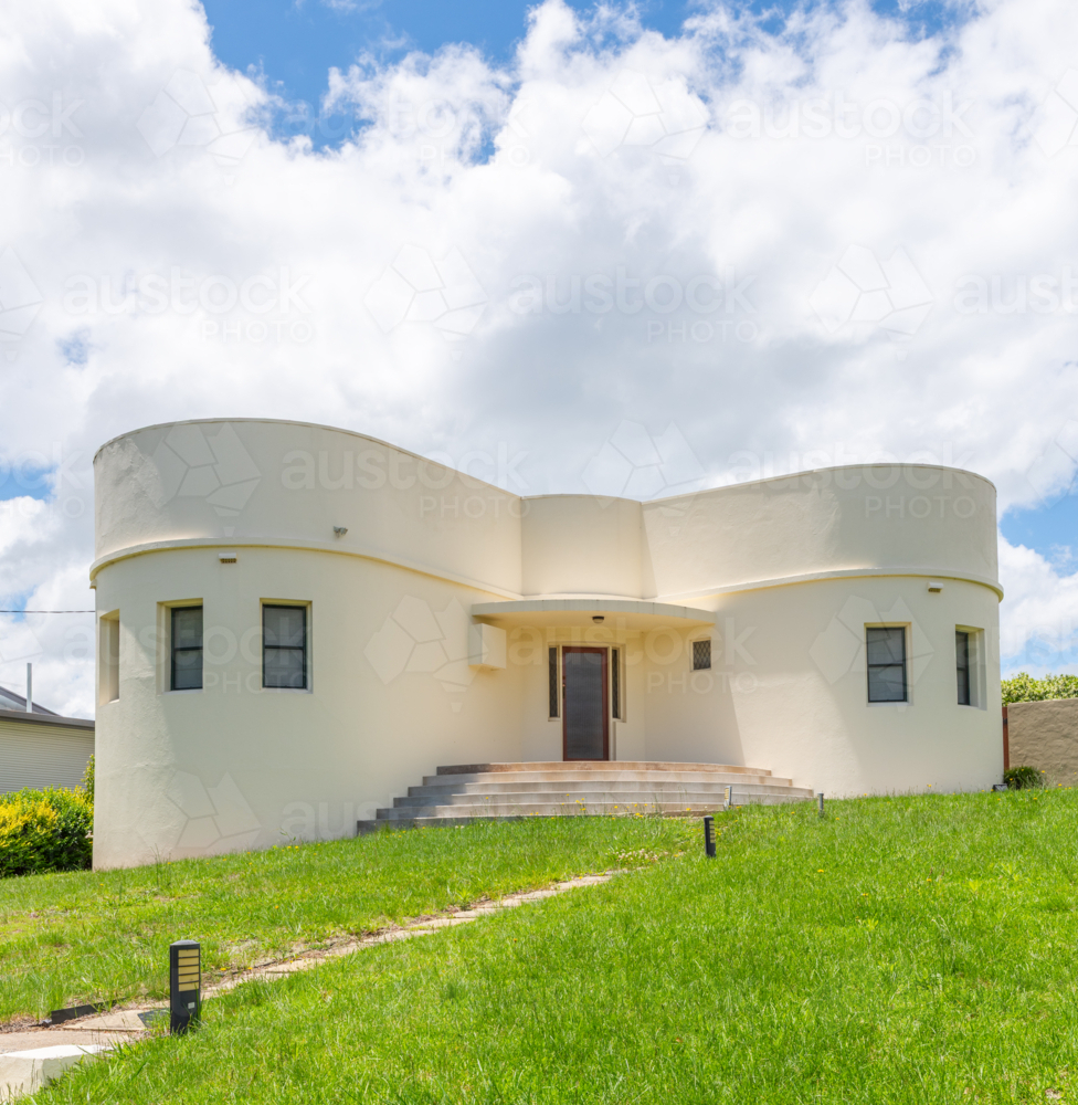 Art Deco House in Glen Innes, New South Wales - Australian Stock Image