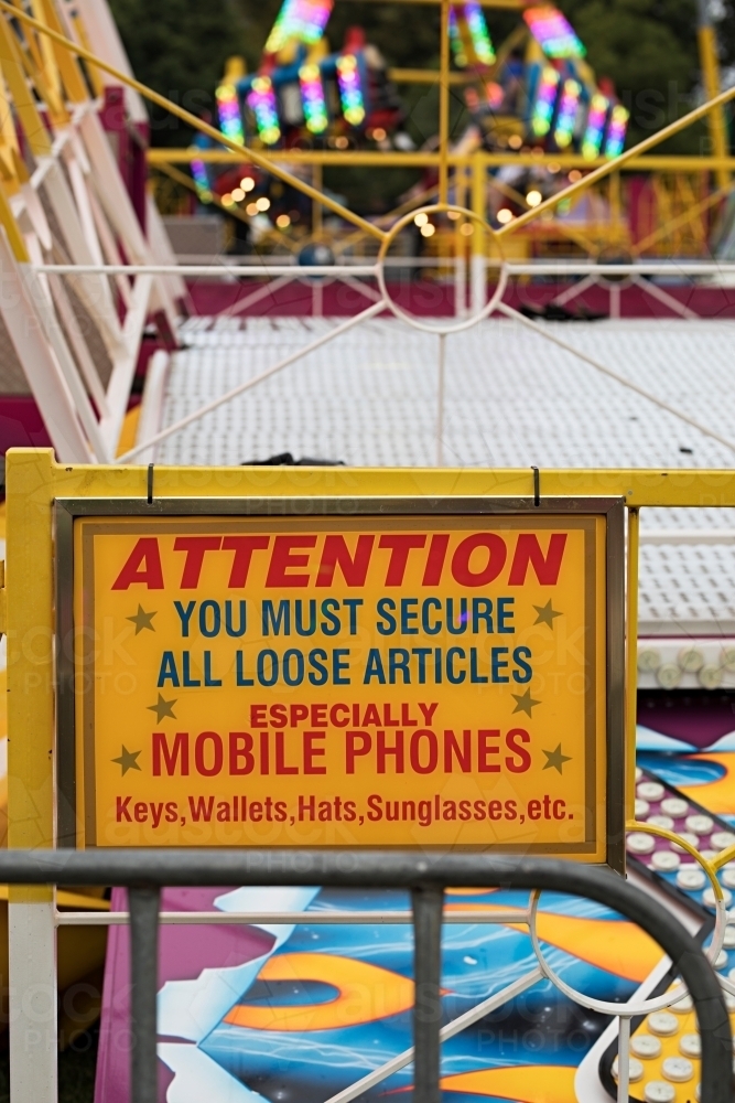 At the fairground / carnival - Royal Melbourne Show - Australian Stock Image