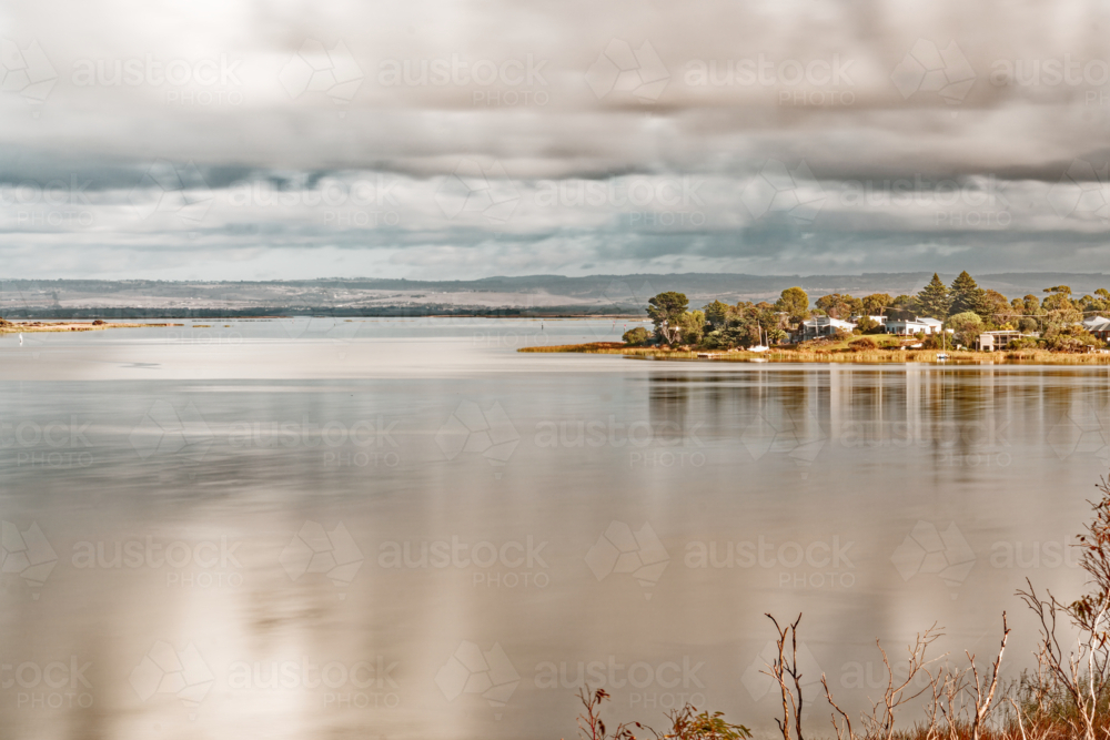 Atmospheric Long Exposure of the Peninsula at Clayton Bay, South Australia - Australian Stock Image