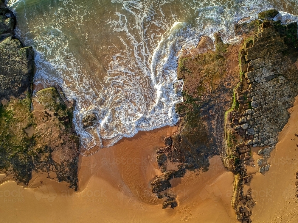 Australian Beach from above - Australian Stock Image