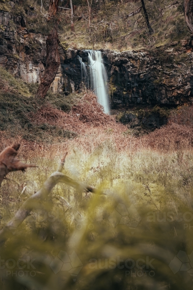 Autumn Colours at Moorabool Falls Waterfall in Ballarat. - Australian Stock Image