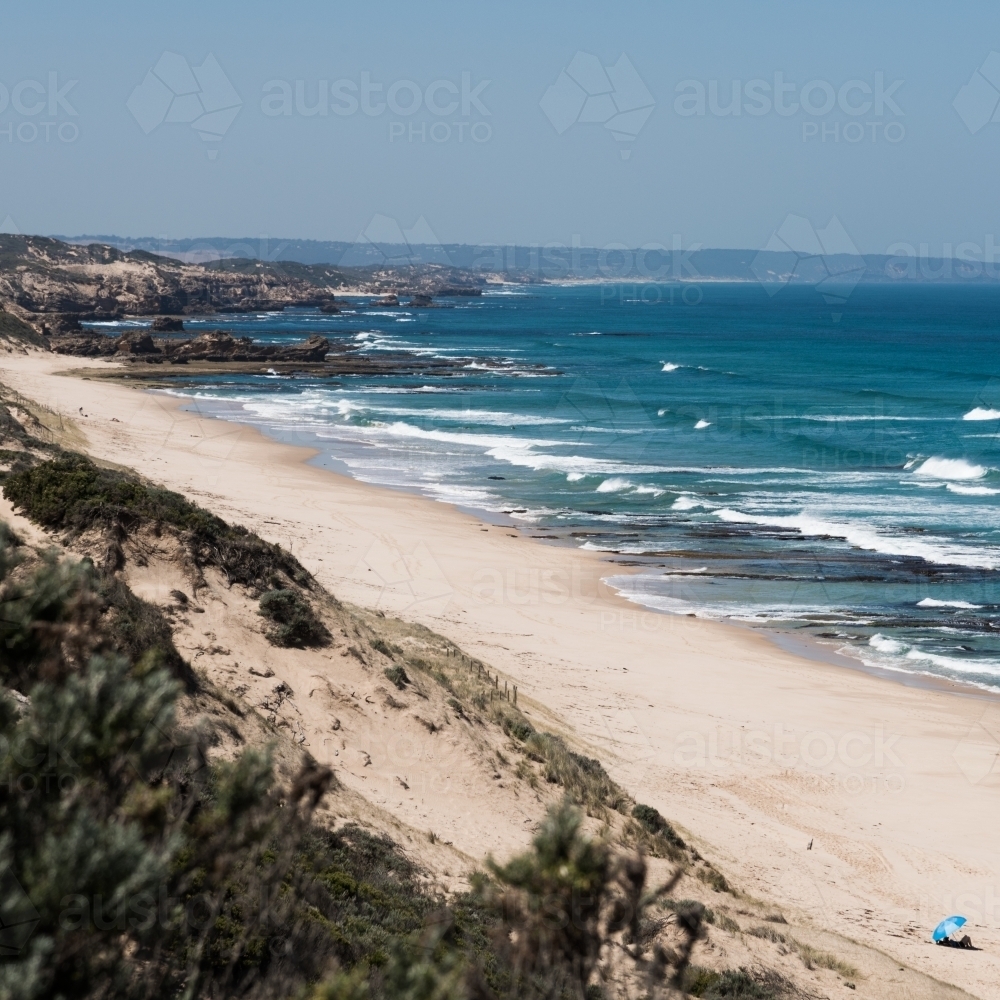 Back beach along the peninsula coastline - Australian Stock Image