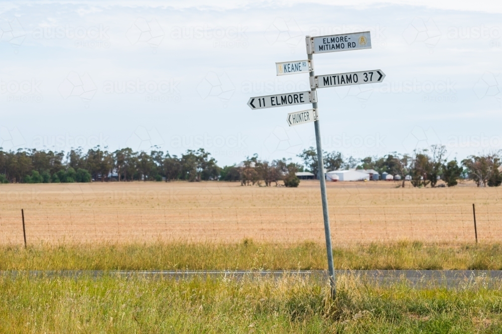 Back road sign - Australian Stock Image