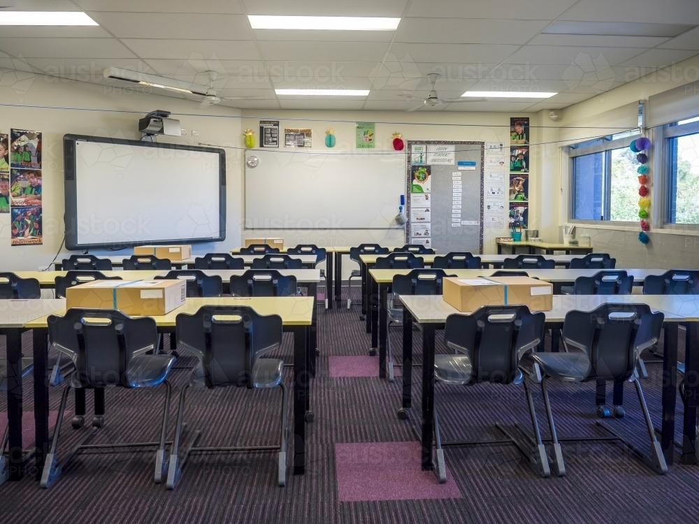 Back to school, classroom in Queensland - Australian Stock Image