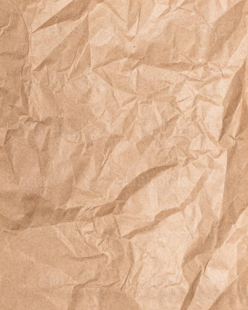 background of a crumpled paper bag - Australian Stock Image