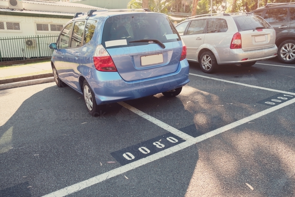 Bad parking of car - Australian Stock Image