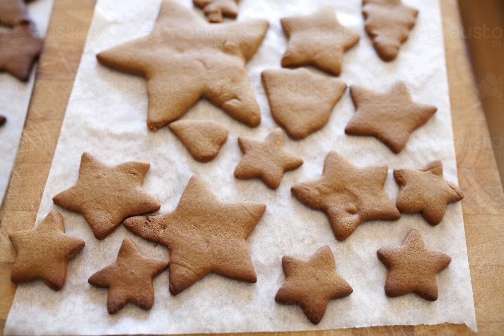 Baked christmas cookies - Australian Stock Image