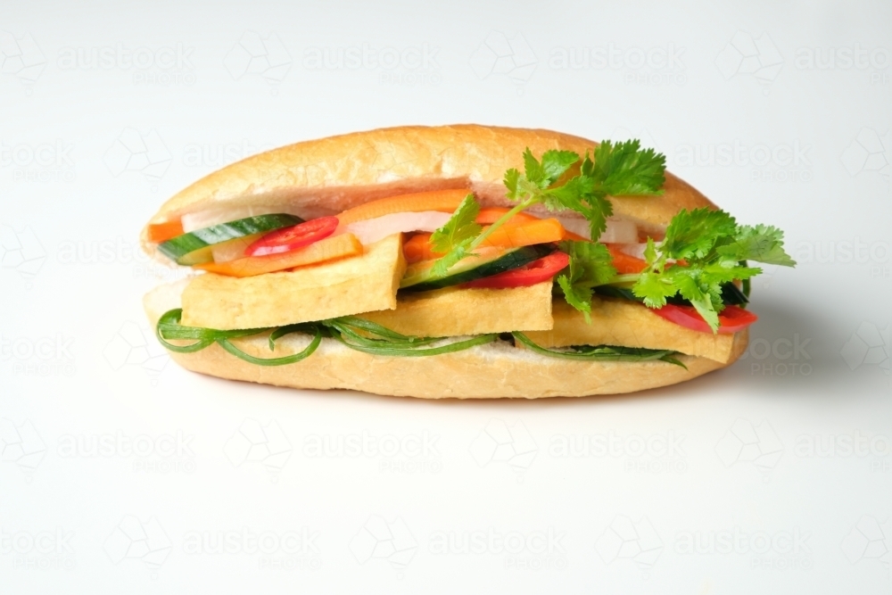 Banh mi on blank background - Australian Stock Image
