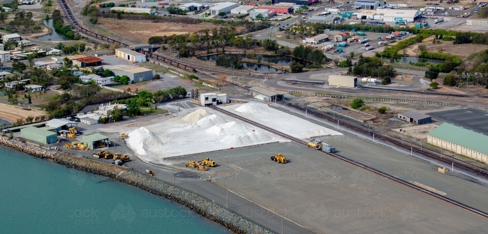 Barney Point product terminal, formerly coal terminal, Gladstone, Queensland - Australian Stock Image