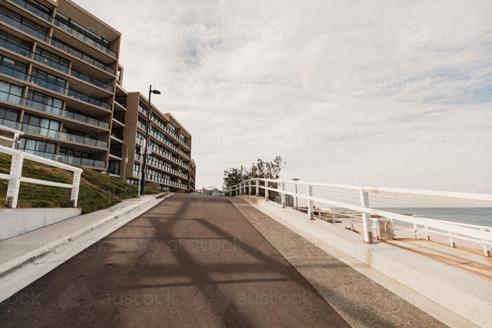 Bathers Way walking path along the coast in Newcastle - Australian Stock Image
