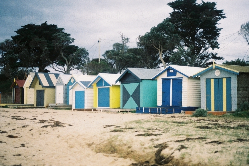 Bathing box at the Mornington Peninsula - Australian Stock Image