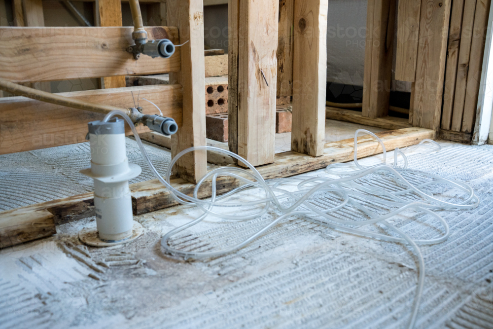 Bathroom and laundry renovation - no tiles - Australian Stock Image