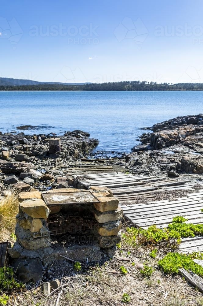 BBQ and camping spot on the coast - Australian Stock Image