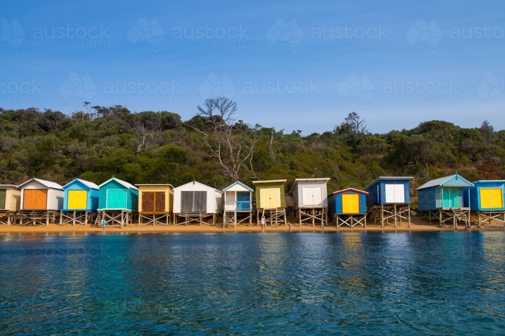 beach boxes - Australian Stock Image