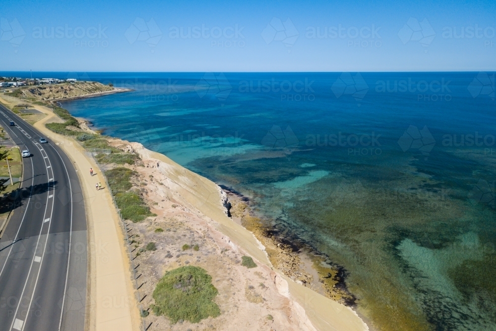 Image of beach houses along the esplanade, Port Willunga, SA Austockphoto
