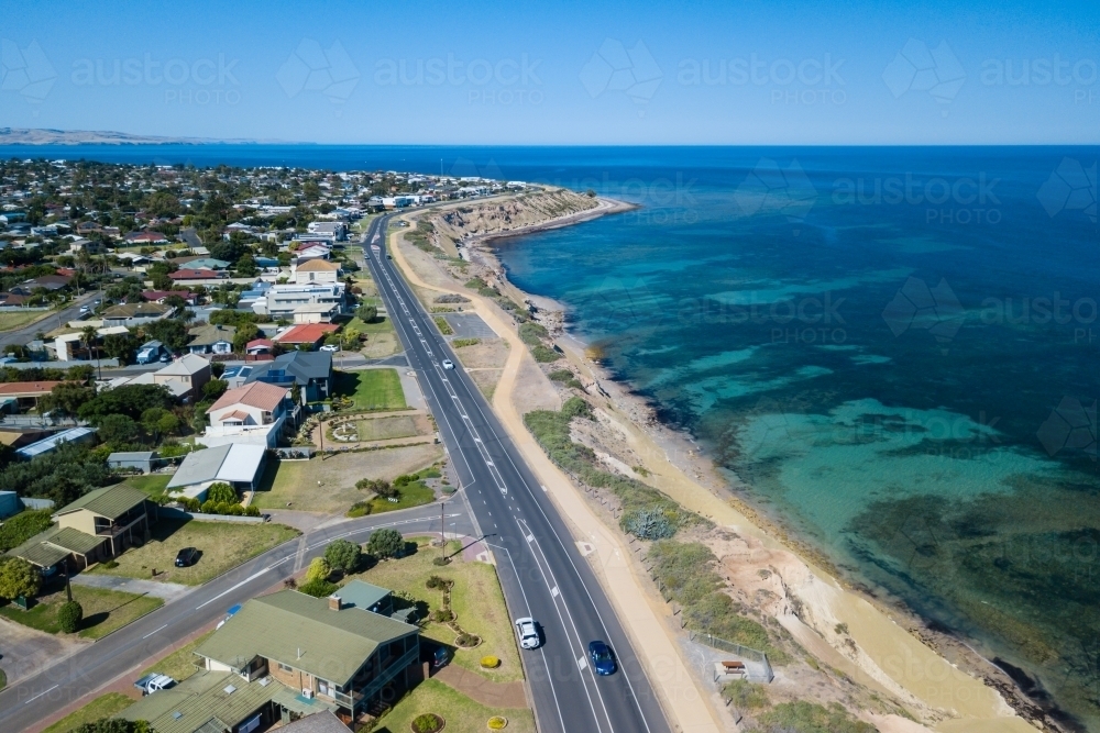 Image of beach houses along the esplanade, Port Willunga, SA Austockphoto