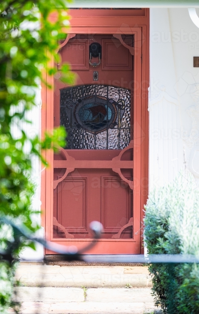 Beautiful entrance and doorway into a home - Australian Stock Image