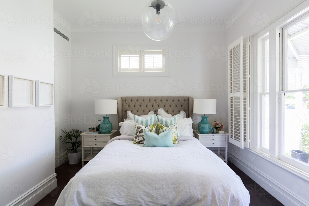 Image of Beautiful feminine country styled master bedroom ...