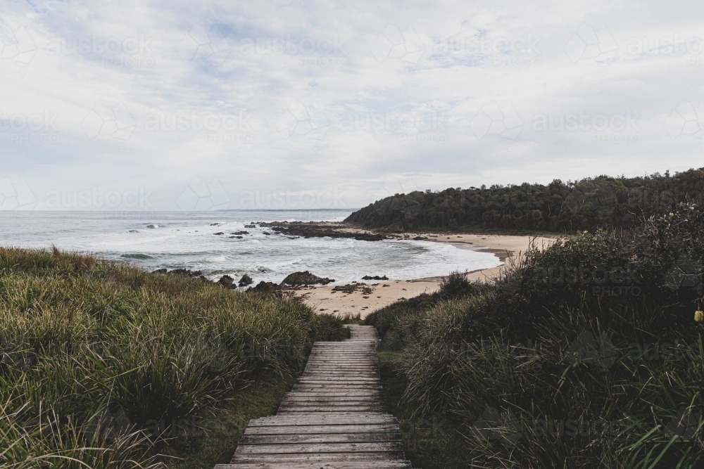 Beautiful Mystery Bay NSW, edging National Parks and walking tracks filled with wildlife - Australian Stock Image