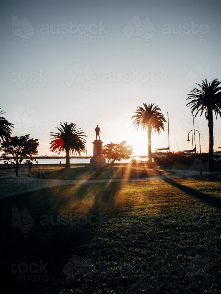 Beautiful summer sunset on the beach - Australian Stock Image