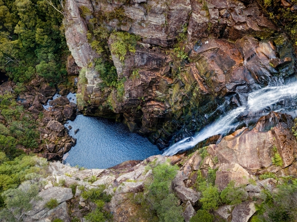 Beautiful waterfall and swimming hole in Southern Highlands - Australian Stock Image