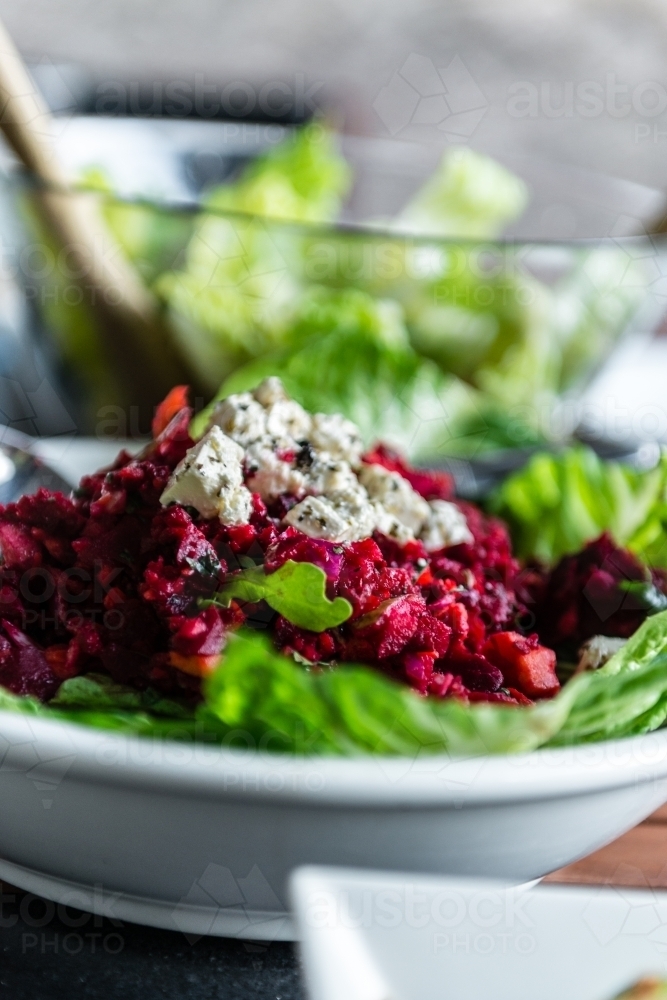 beetroot and feta salad - Australian Stock Image