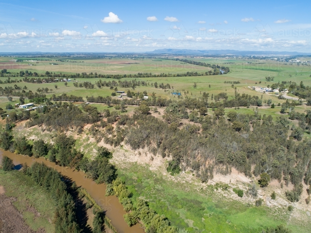 Bends in the Hunter river - Australian Stock Image
