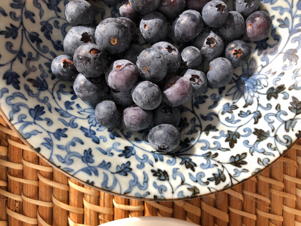 Berries in bowl on tray - Australian Stock Image