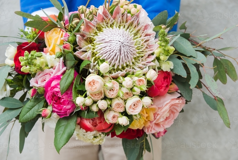 Big bunch of flowers front on - Australian Stock Image